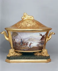 Terrin fra den prøyssiske middagstjenesten, Berlin, 1816-19 (porselen og forgylt) (se også 10534)